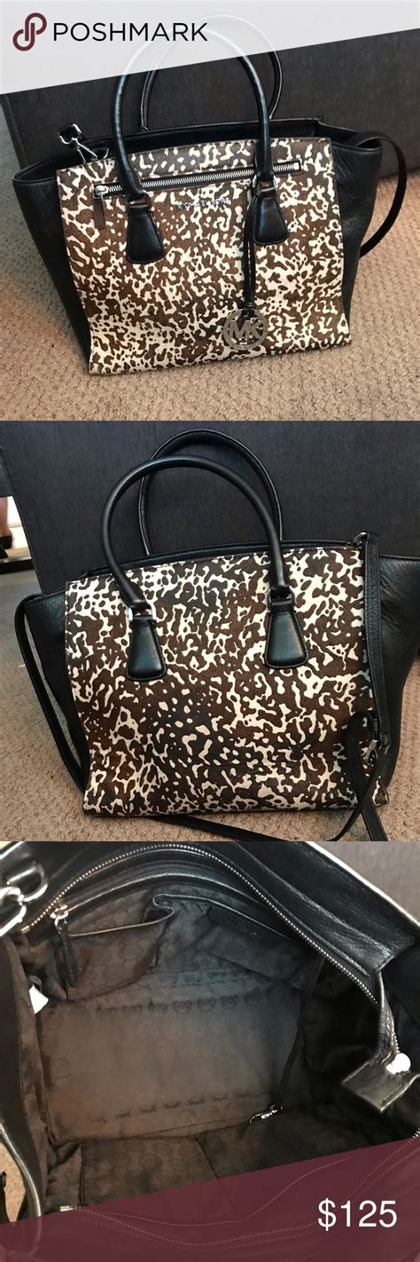 michael kors cow print purse and wallet set|michael kors wallet for sale.